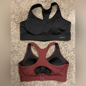 Black and red sports bra with built in cups. XXXL and XXL